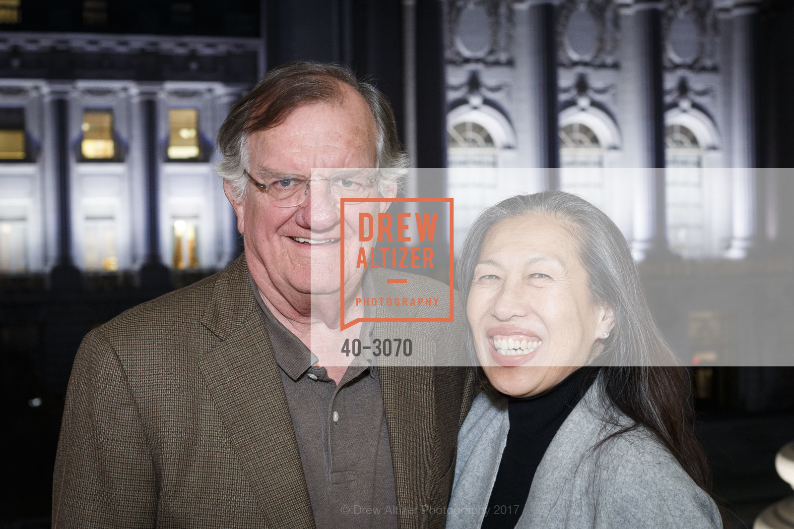 Steve Oliver, Moy Eng, Community Arts Stabilization Trust (CAST) Thank You Party, SFAC Gallery, Herbst Building. 401 Van Ness Avenue, November 7th, 2017, Photo #40-3070 Steve Oliver, Moy Eng, Photo #40-3070