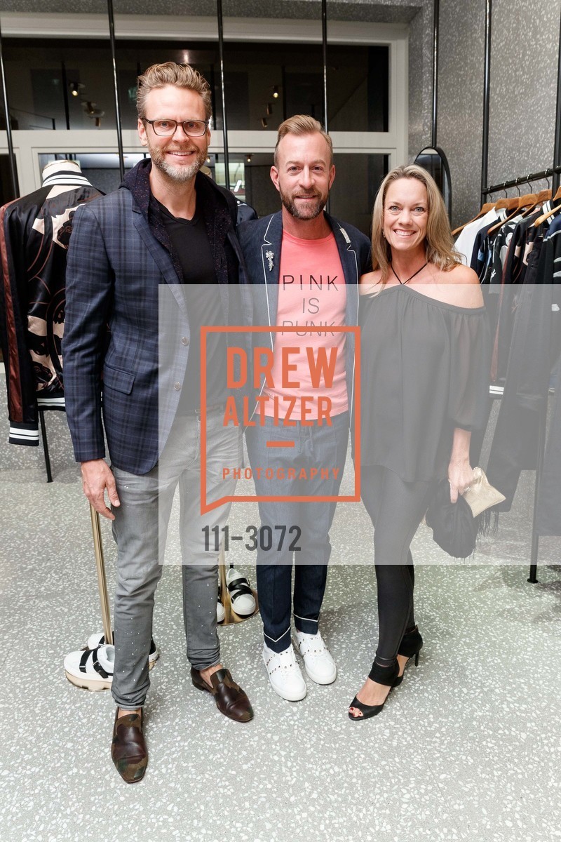 Matt Reeder, Michael Purdy, Ali Reeder, Valentino Celebrates Men's Collection, Valentino Store. 05 Grant Avenue, November 7th, 2017, Photo #111-3072 Matt Reeder, Michael Purdy, Ali Reeder, Photo #111-3072