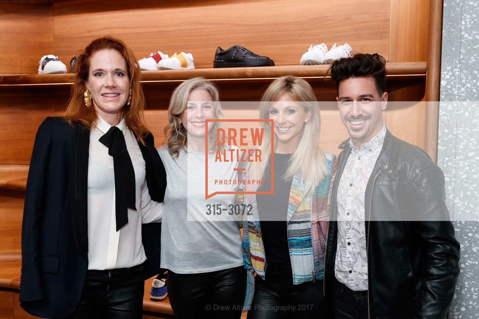 Merriman Mathewson, Marya Chivari, Ashlee Chivari, Samuel Richard, Valentino Celebrates Men's Collection, Valentino Store. 05 Grant Avenue, November 7th, 2017, Photo #315-3072 Merriman Mathewson, Marya Chivari, Ashlee Chivari, Samuel Richard, Photo #315-3072