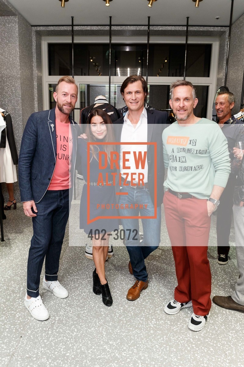 Michael Purdy, Claudia Mata, Zander Gladish, Jay Jeffers, Valentino Celebrates Men's Collection, Valentino Store. 05 Grant Avenue, November 7th, 2017, Photo #402-3072 Michael Purdy, Claudia Mata, Zander Gladish, Jay Jeffers, Photo #402-3072