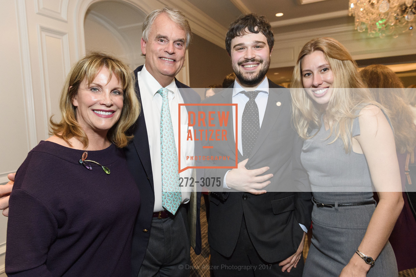 Susan Taylor Kistler, Henry Kistler, Ben Barad, Charlotte Nelson, ARCS Scholar Awards Celebration, The Ritz-Carlton. 600 Stockton Street, November 8th, 2017, Photo #272-3075 Susan Taylor Kistler, Henry Kistler, Ben Barad, Charlotte Nelson, Photo #272-3075
