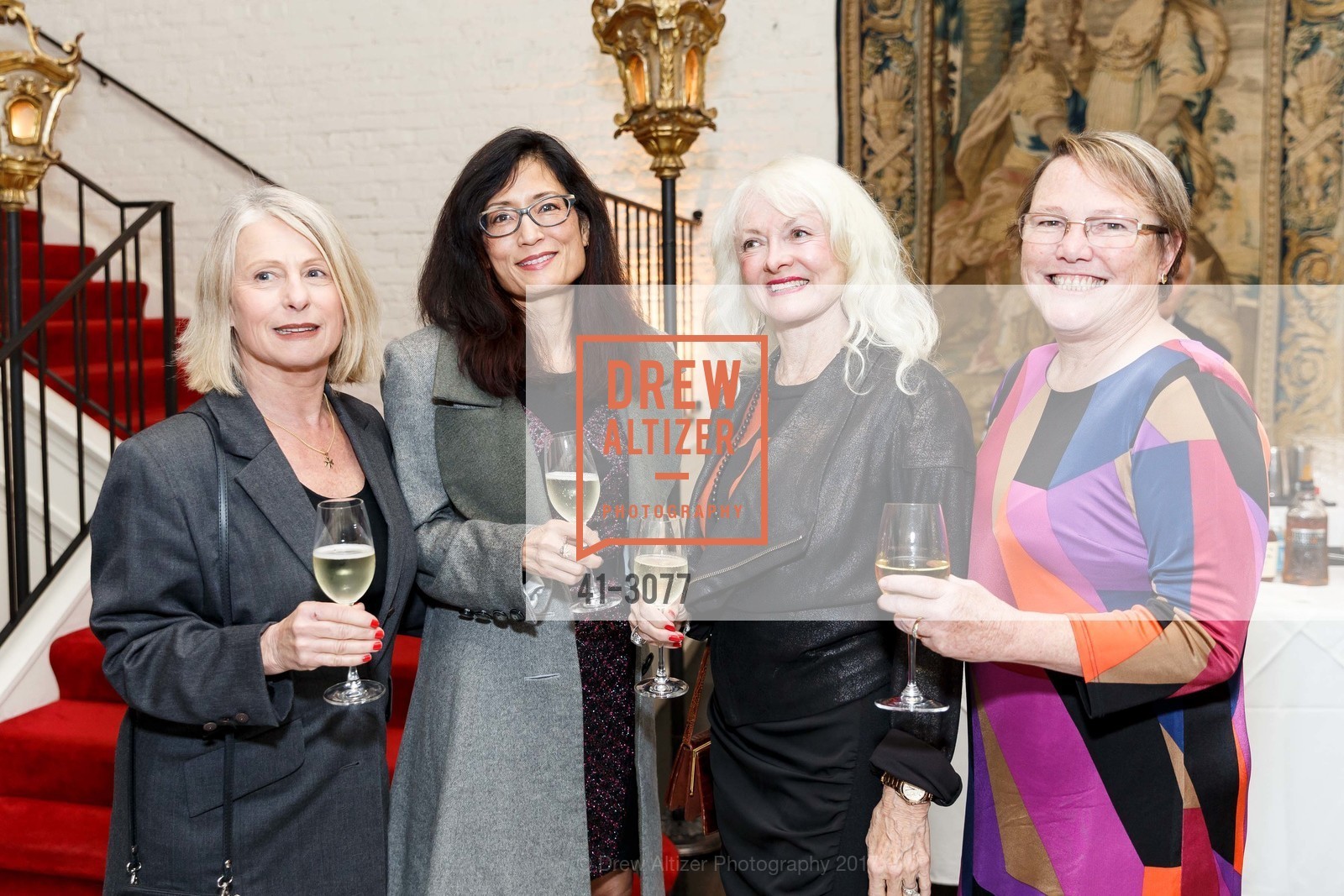 Kathy Leonard, Laura Sharuta, Andi Valo Espina, Kelly Shields, Sovereign Order of St. John of Jerusalem, Knight Hospitalier White Cross Ball Patron Reception, Villa Taverna. 27 Hotaling place, November 6th, 2017, Photo #41-3077 Kathy Leonard, Laura Sharuta, Andi Valo Espina, Kelly Shields, Photo #41-3077