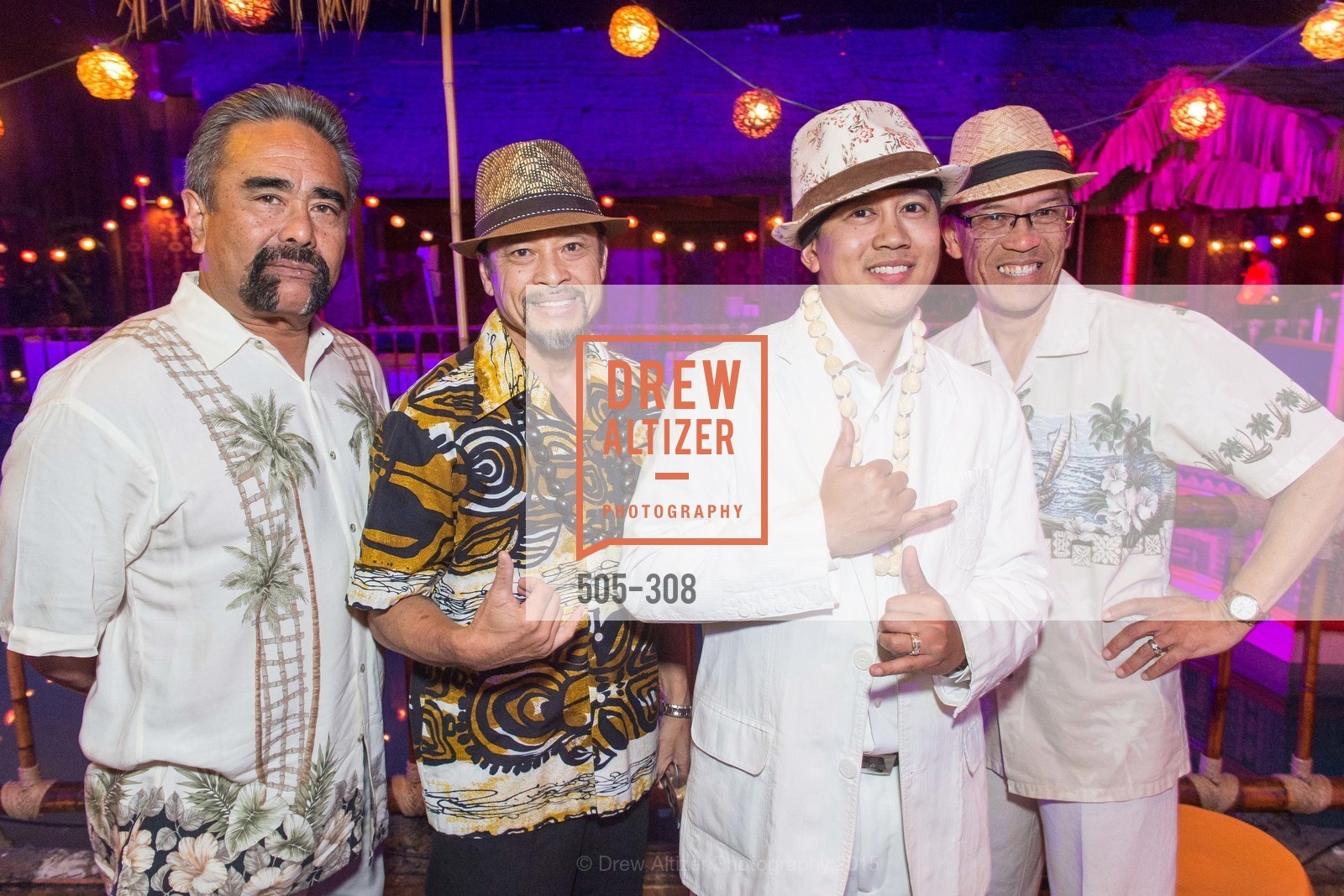 Vito Medina, Alan Revelo, CJ Simbre, Dean Revelo, Tonga Room & Hurricane Bar Celebrates 70 Years of Tiki Glory, Fairmont, September 23rd, 2015,Drew Altizer, Drew Altizer Photography, full-service agency, private events, San Francisco photographer, photographer california
