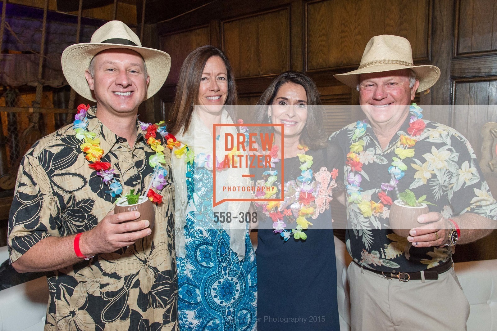 Marty Cepkauskas, Allison Mortimer, Debbie Saunders, Jim Saunders, Tonga Room & Hurricane Bar Celebrates 70 Years of Tiki Glory, Fairmont, September 23rd, 2015,Drew Altizer, Drew Altizer Photography, full-service event agency, private events, San Francisco photographer, photographer California