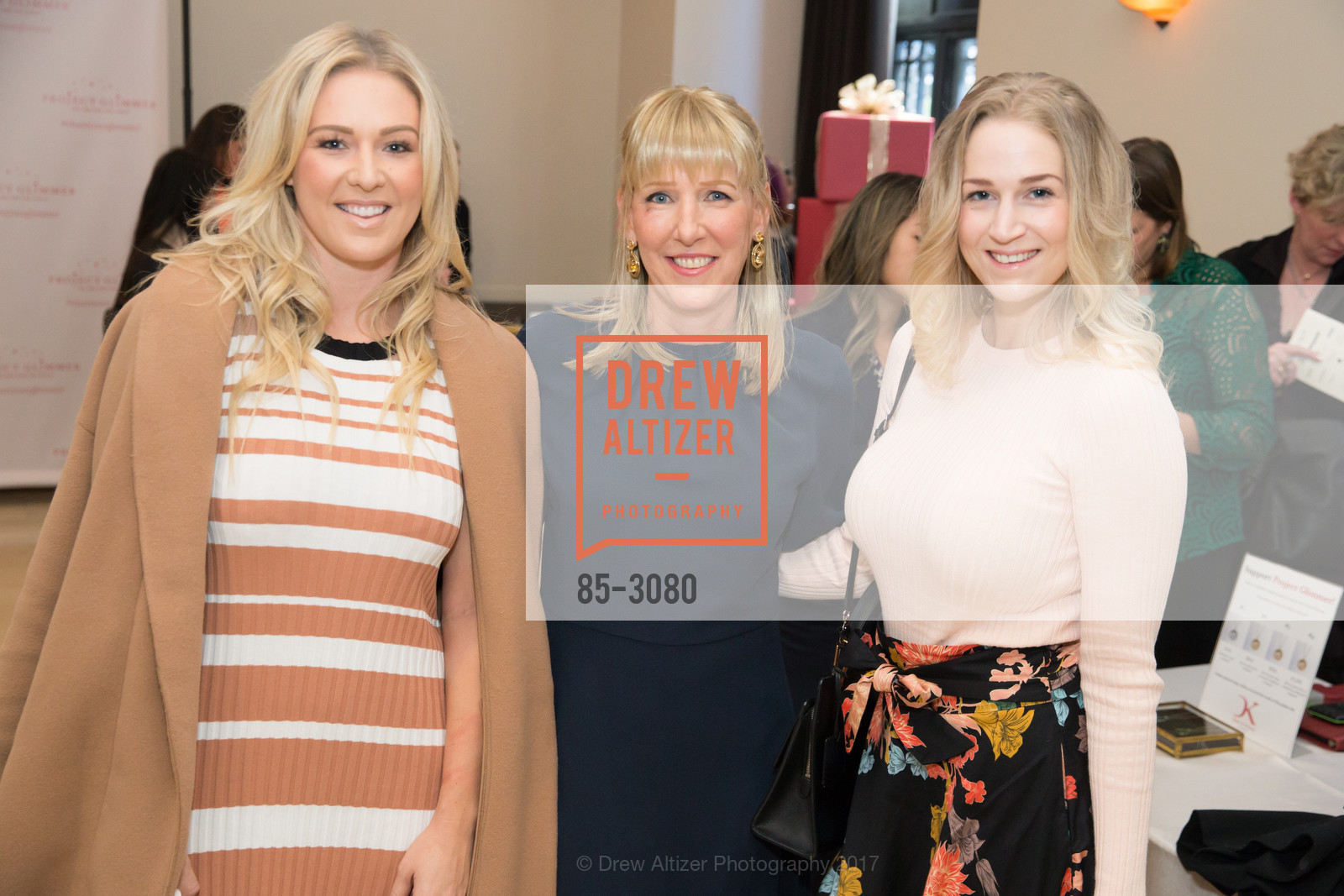 Molly McKenna, Sonja Perkins, Julianne Castro, Project Glimmer Annual Luncheon, Bently Reserve. 301 Battery St, San Francisco, CA 94111, November 7th, 2017, Photo #85-3080 Molly McKenna, Sonja Perkins, Julianne Castro, Photo #85-3080