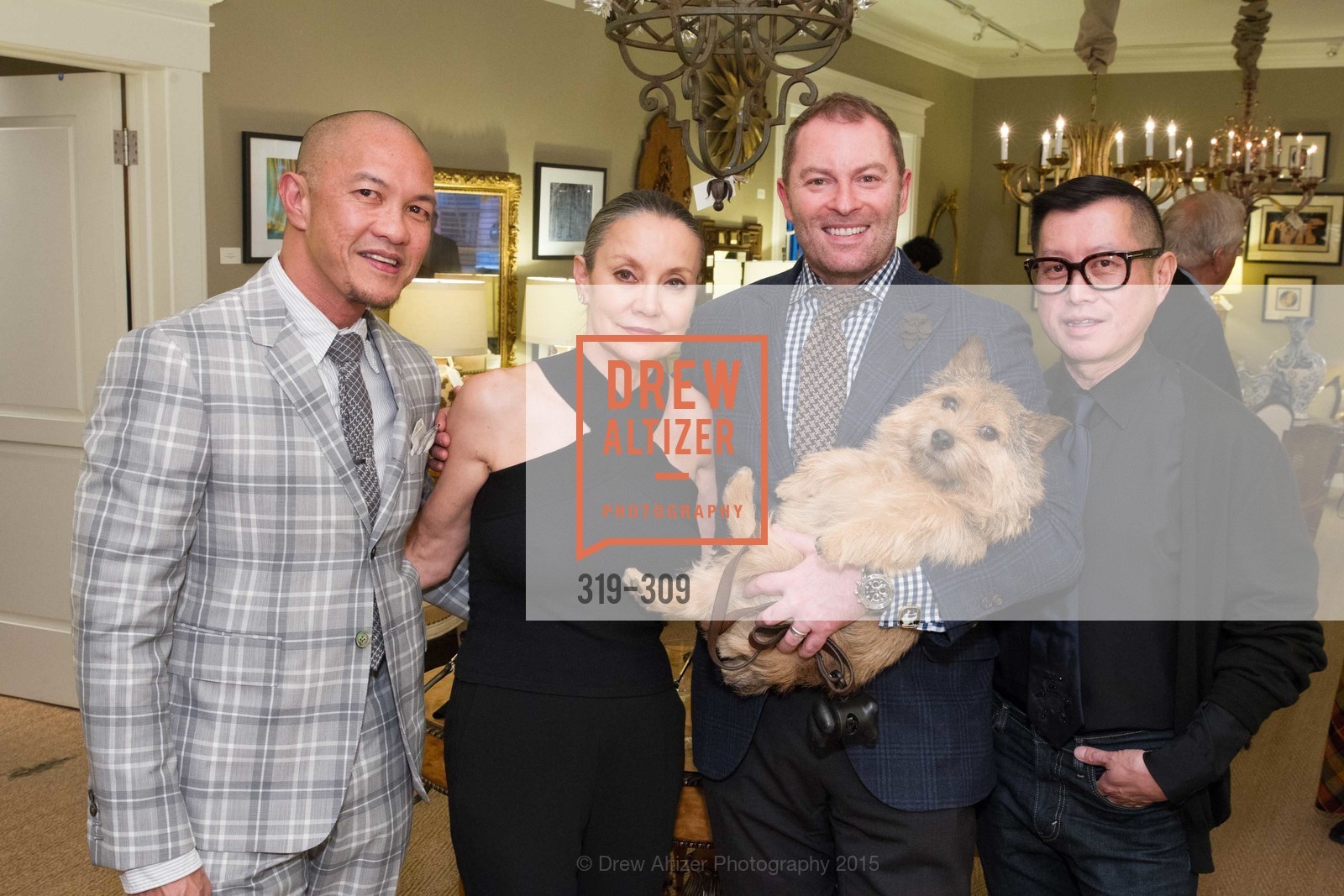 Troy Anicete, Carol Ann Werner, Thierry Buisson, James Fong, Gucci & Vogue Dinner, Epoca. Epoca, September 23rd, 2015, Photo #319-309 Troy Anicete, Carol Ann Werner, Thierry Buisson, James Fong, Photo #319-309