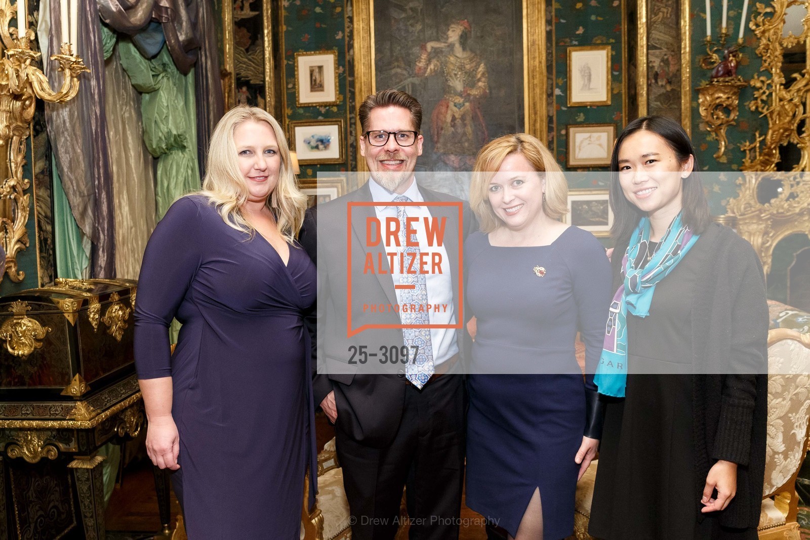 Sonia Tolbert, Jake Benson, Monica Barrows, Judy Liu, Festival Napa Valley’s Annual Fall Appreciation Dinner hosted by Ann and Gordon Getty, Private Residence, Photo #25-3097 Sonia Tolbert, Jake Benson, Monica Barrows, Judy Liu, Photo #25-3097