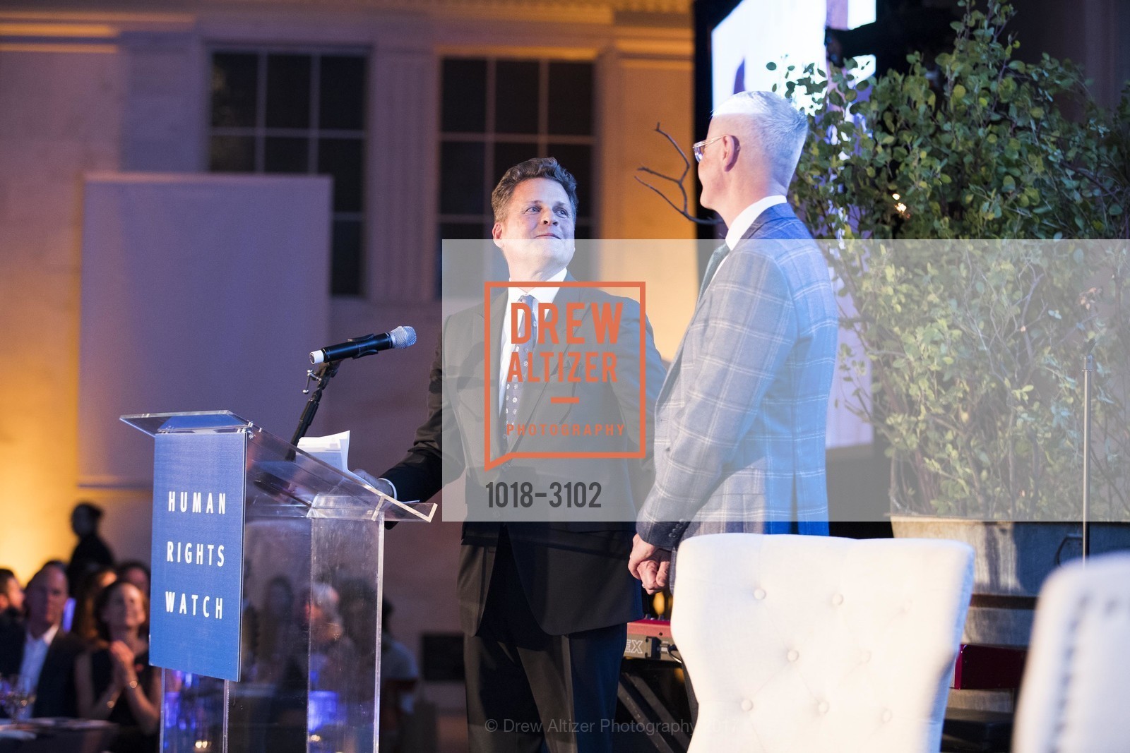 Mark Grace, Steve Jensen, Human Rights Watch Voices for Justice Gala at SF City Hall, SF City Hall, November 9th, 2017, Photo #1018-3102 Mark Grace, Steve Jensen, Photo #1018-3102