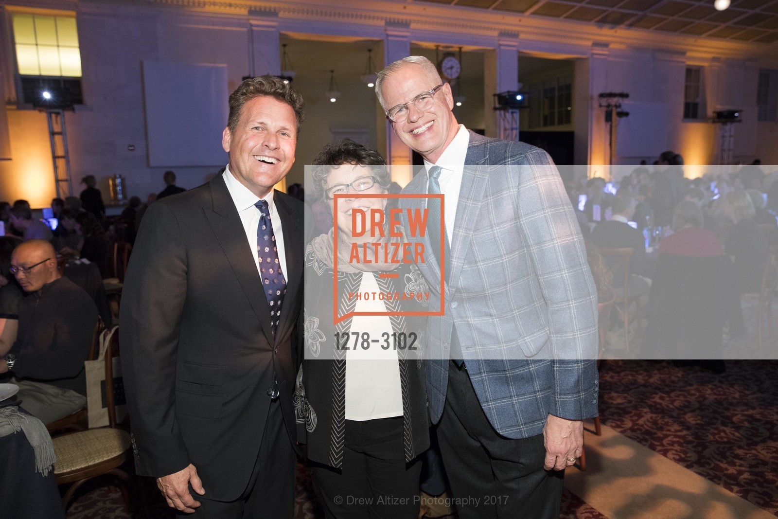 Mark Grace, Elizabeth Calvin, Steve Jensen, Human Rights Watch Voices for Justice Gala at SF City Hall, SF City Hall, November 9th, 2017, Photo #1278-3102 Mark Grace, Elizabeth Calvin, Steve Jensen, Photo #1278-3102