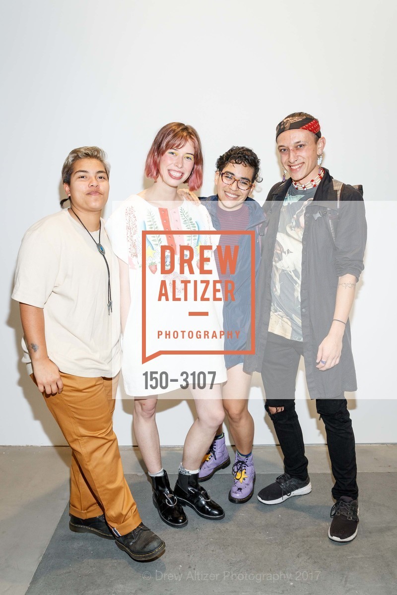 Rubianne Torres Fetseo, Sara Samano, Reed Hexamer, Manny Robertson, SFAI Fort Mason Opening Spectacle, Pier 2. 2 Marina Blvd, November 10th, 2017, Photo #150-3107 Rubianne Torres Fetseo, Sara Samano, Reed Hexamer, Manny Robertson, Photo #150-3107