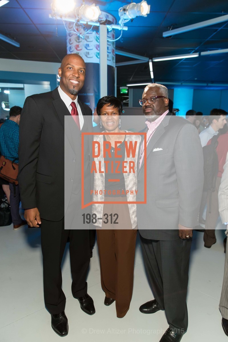 Louise Stewart, Yvonne Cagle, James D. White, Gucci & Vogue Dinner, Foundry III. Foundry III, . 505 Howard Street, September 24th, 2015, Photo #198-312 Louise Stewart, Yvonne Cagle, James D. White, Photo #198-312