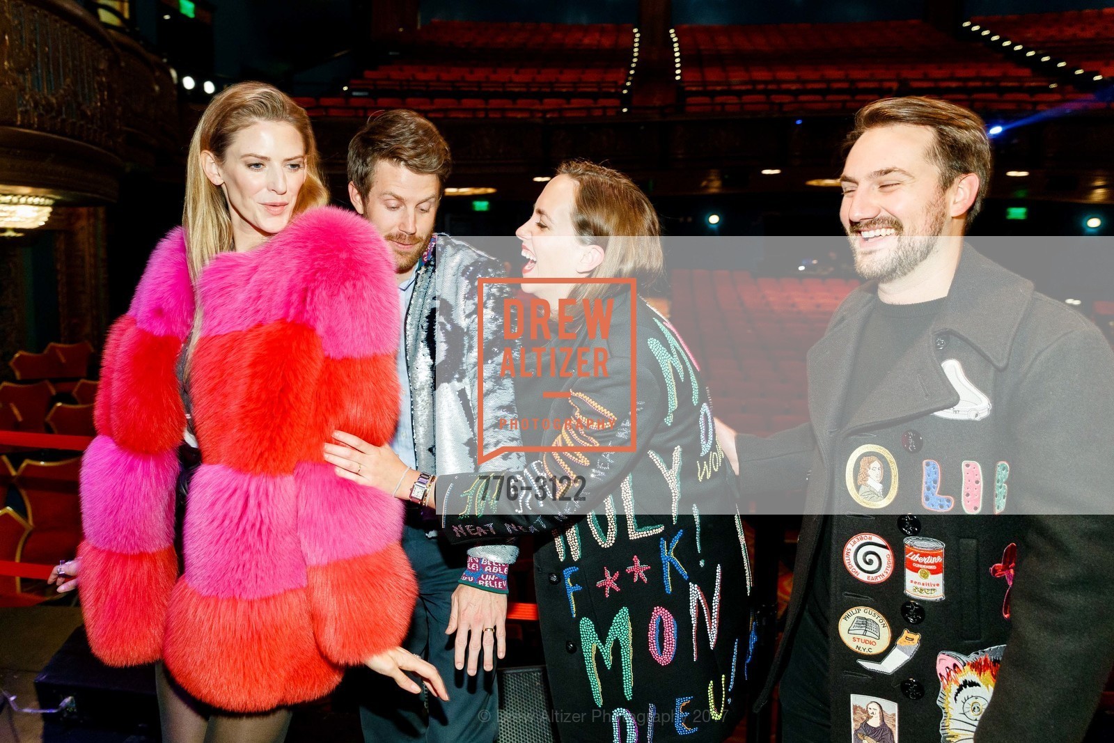 Emily Wheeler, Miles Danielson, Caroline Rooney Serrano, Eduardo Serrano, Neiman Marcus Presents Libertine Personal Appearance and Trunk Show, Curran Theatre. 445 Geary Blvd, November 13th, 2017, Photo #776-3122 Emily Wheeler, Miles Danielson, Caroline Rooney Serrano, Eduardo Serrano, Photo #776-3122