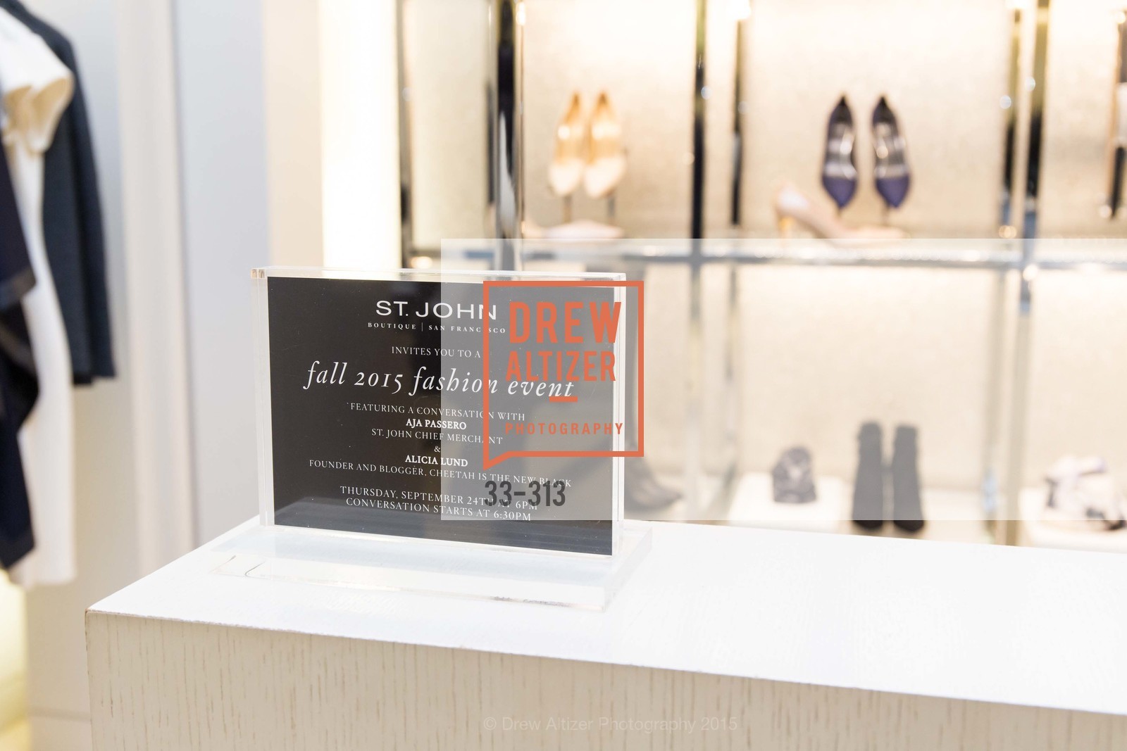Atmosphere, St. John in Converstation, St John Boutique, September 24th, 2015,Drew Altizer, Drew Altizer Photography, full-service agency, private events, San Francisco photographer, photographer california