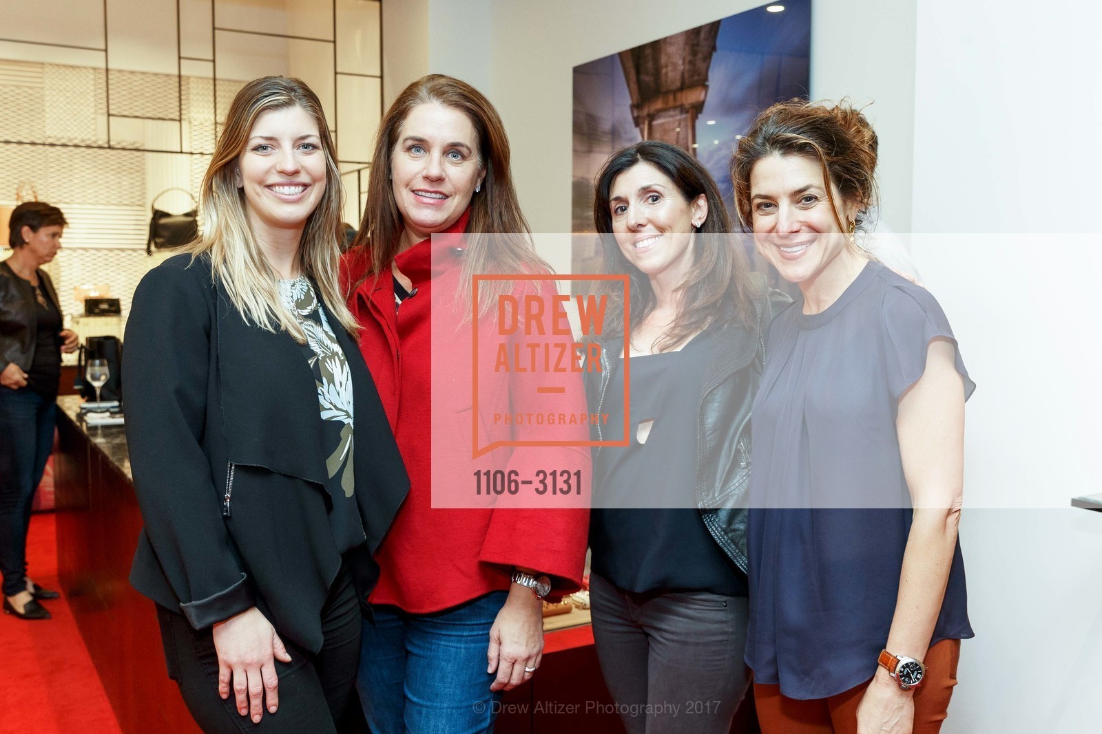 Lauren Collmer, Kelley O'Brien, Andrea Candell, Holiday Heroes Launch Party at Christian Louboutin, Christian Louboutin, Maiden Lane, San Francisco. 29 Maiden Ln, November 14th, 2017, Photo #1106-3131 Lauren Collmer, Kelley O'Brien, Andrea Candell, Photo #1106-3131
