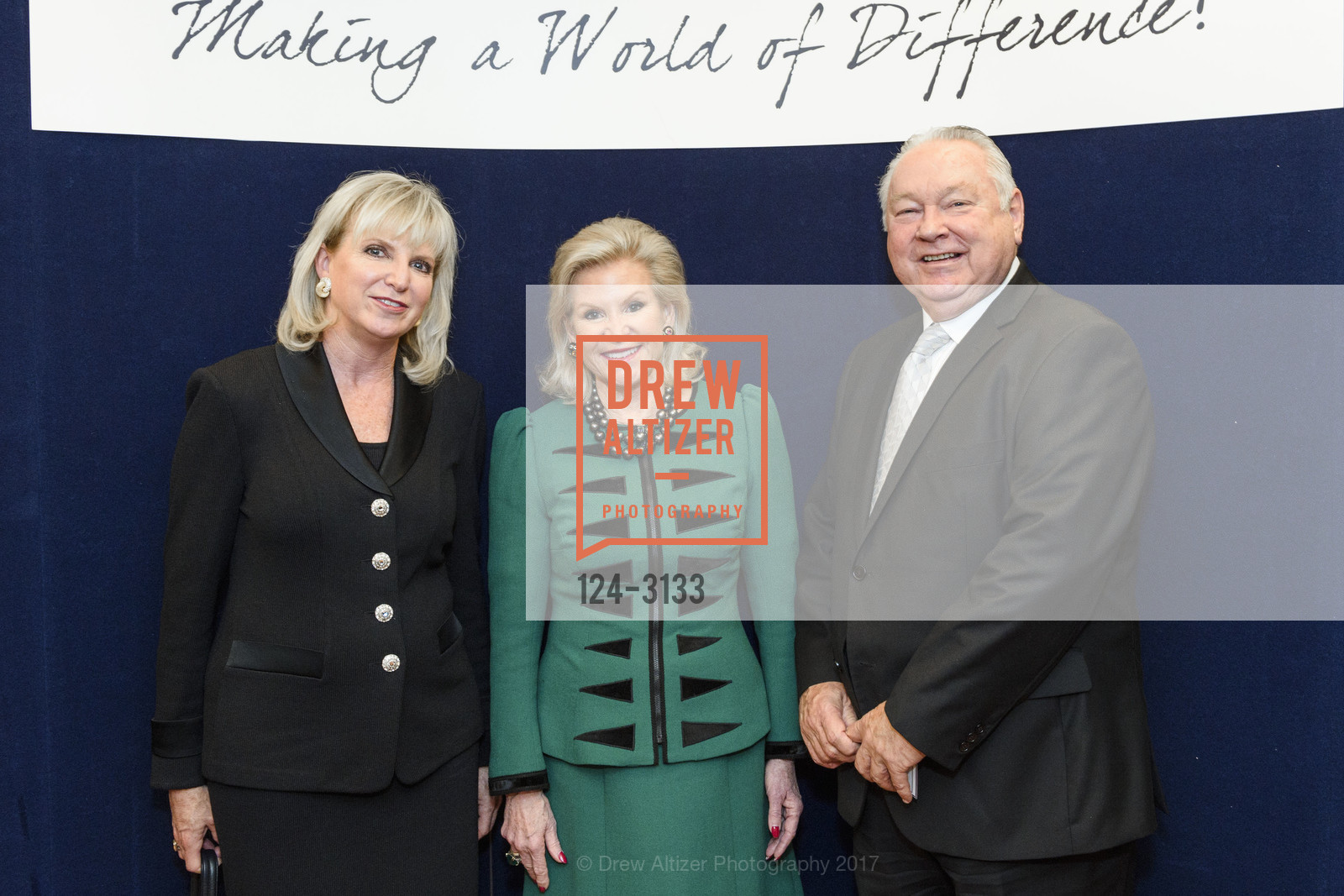 Tricia Holt, Dede Wilsey, Jim Boren, The Salvation Army Holiday Luncheon 2017, The Salvation Army Kroc Center. 240 Turk St., San Francisco, CA 94102, November 15th, 2017, Photo #124-3133 Tricia Holt, Dede Wilsey, Jim Boren, Photo #124-3133
