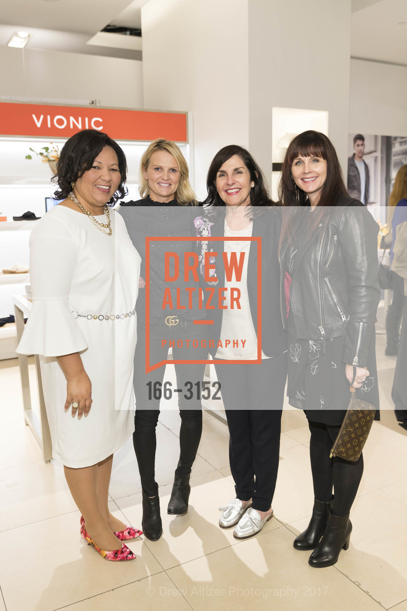Tamara Lewis, Zoe Girado, Connie Rishwain, Renee Newman, VIONIC Footwear Pop Up Party, Westfield Centre. 865 Market Street, November 15th, 2017, Photo #166-3152 Tamara Lewis, Zoe Girado, Connie Rishwain, Renee Newman, Photo #166-3152