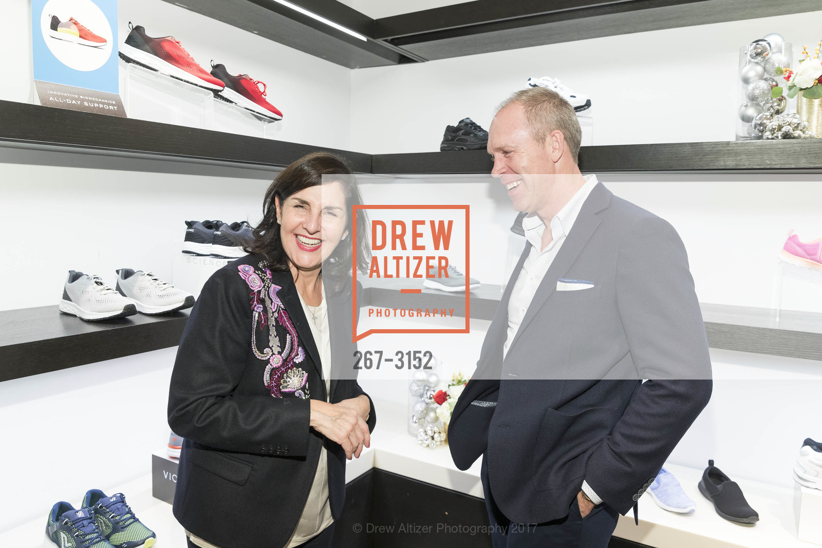 Connie Rishwain, Bruce Campbell, VIONIC Footwear Pop Up Party, Westfield Centre. 865 Market Street, November 15th, 2017, Photo #267-3152 Connie Rishwain, Bruce Campbell, Photo #267-3152