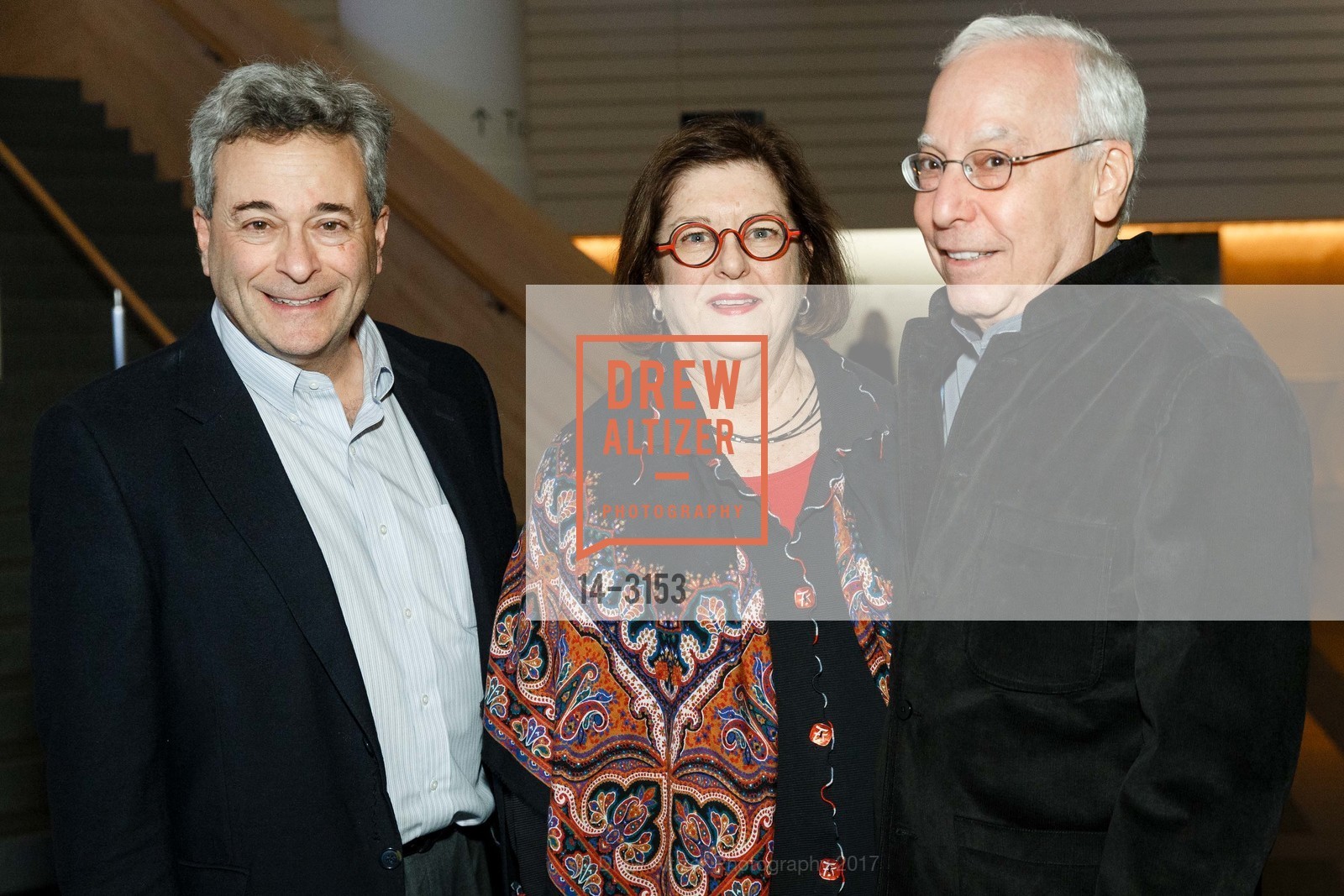 Ian Altman, Sally Randall, Paul Fearer, Rauschenberg Exhibit Preview and Reception at SFMOMA, SFMOMA, November 15th, 2017, Photo #14-3153 Ian Altman, Sally Randall, Paul Fearer, Photo #14-3153