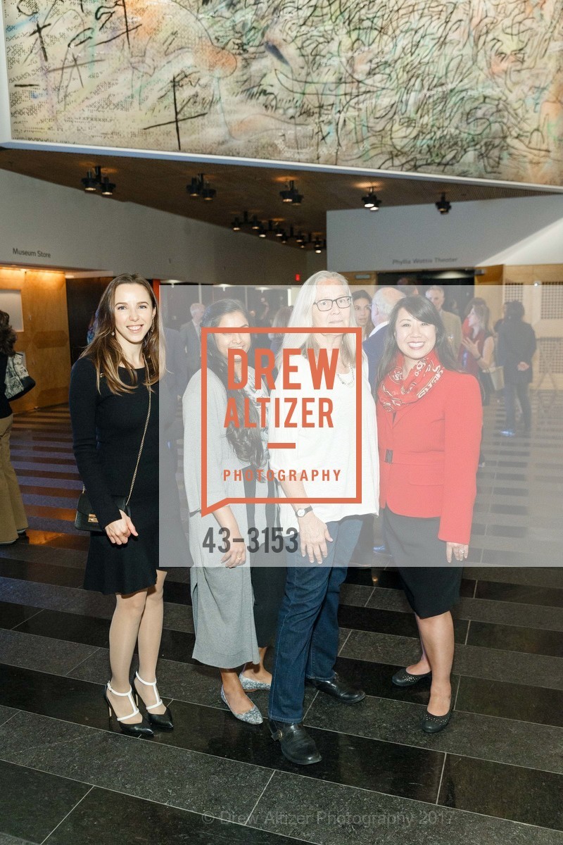 Olga Rico, Aditi Gupta, Laurie Anderson, Heidi Richerla, Rauschenberg Exhibit Preview and Reception at SFMOMA, SFMOMA, November 15th, 2017, Photo #43-3153 Olga Rico, Aditi Gupta, Laurie Anderson, Heidi Richerla, Photo #43-3153