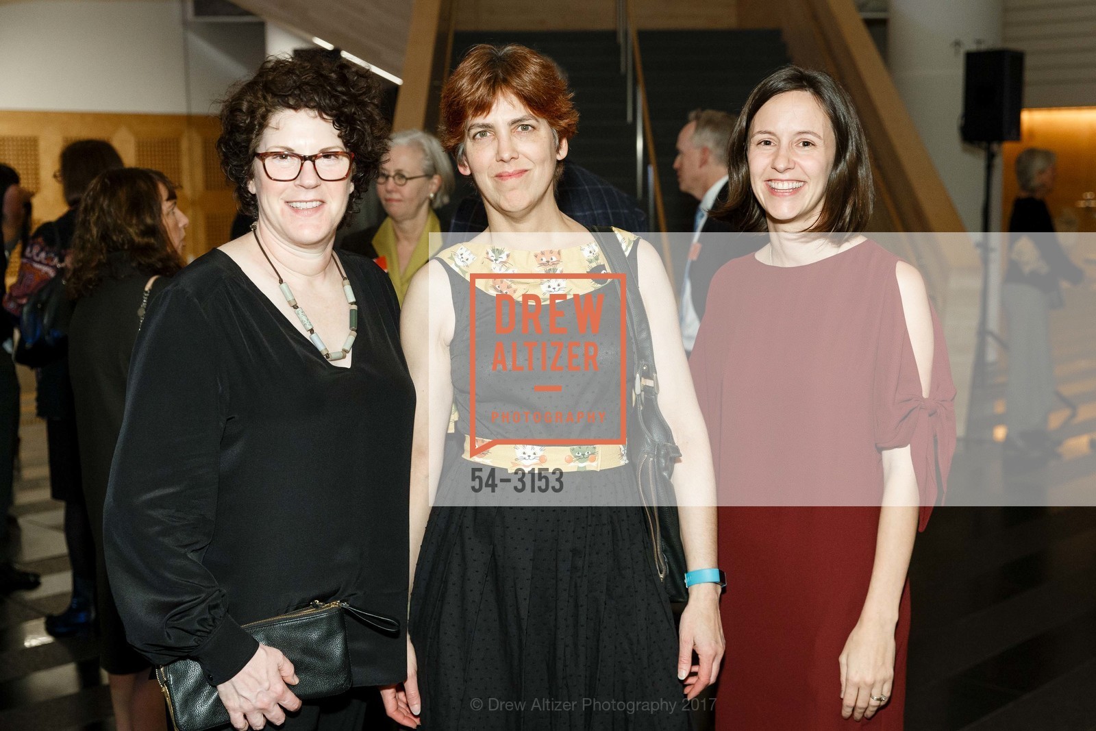 Sharon Ullman, Gina Guy, Candace van Dyke, Rauschenberg Exhibit Preview and Reception at SFMOMA, SFMOMA, November 15th, 2017, Photo #54-3153 Sharon Ullman, Gina Guy, Candace van Dyke, Photo #54-3153