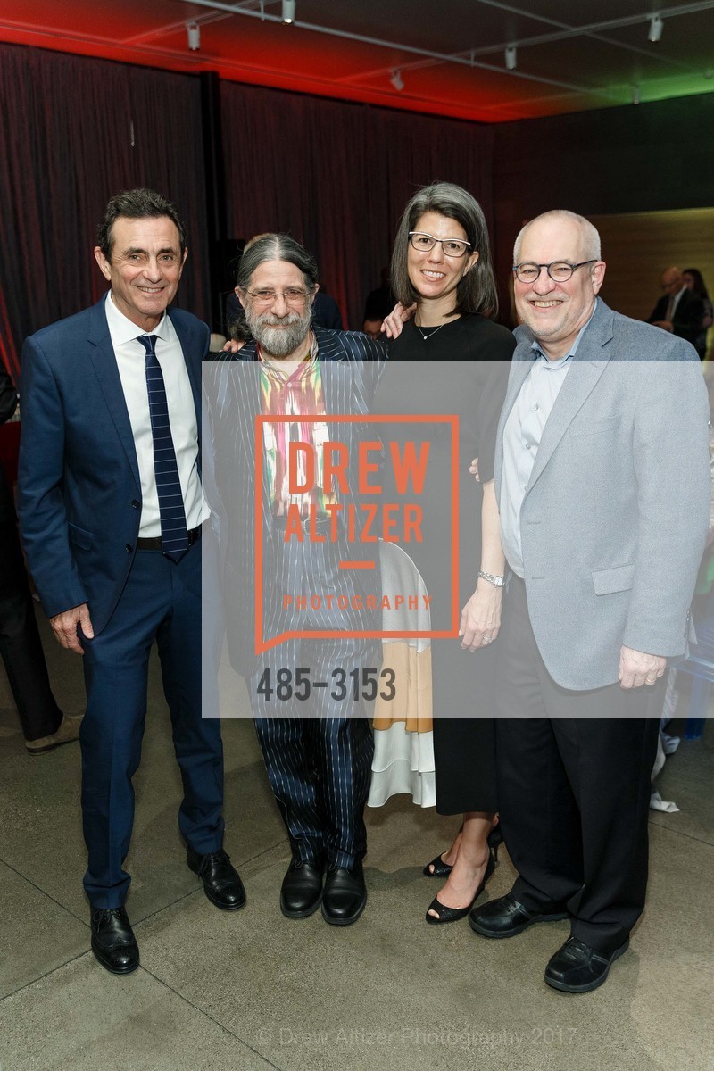 Neal Benezra, Christopher Rauschenberg, Sarah Roberts, Gary Garrels, Rauschenberg Exhibit Preview and Reception at SFMOMA, SFMOMA, November 15th, 2017, Photo #485-3153 Neal Benezra, Christopher Rauschenberg, Sarah Roberts, Gary Garrels, Photo #485-3153