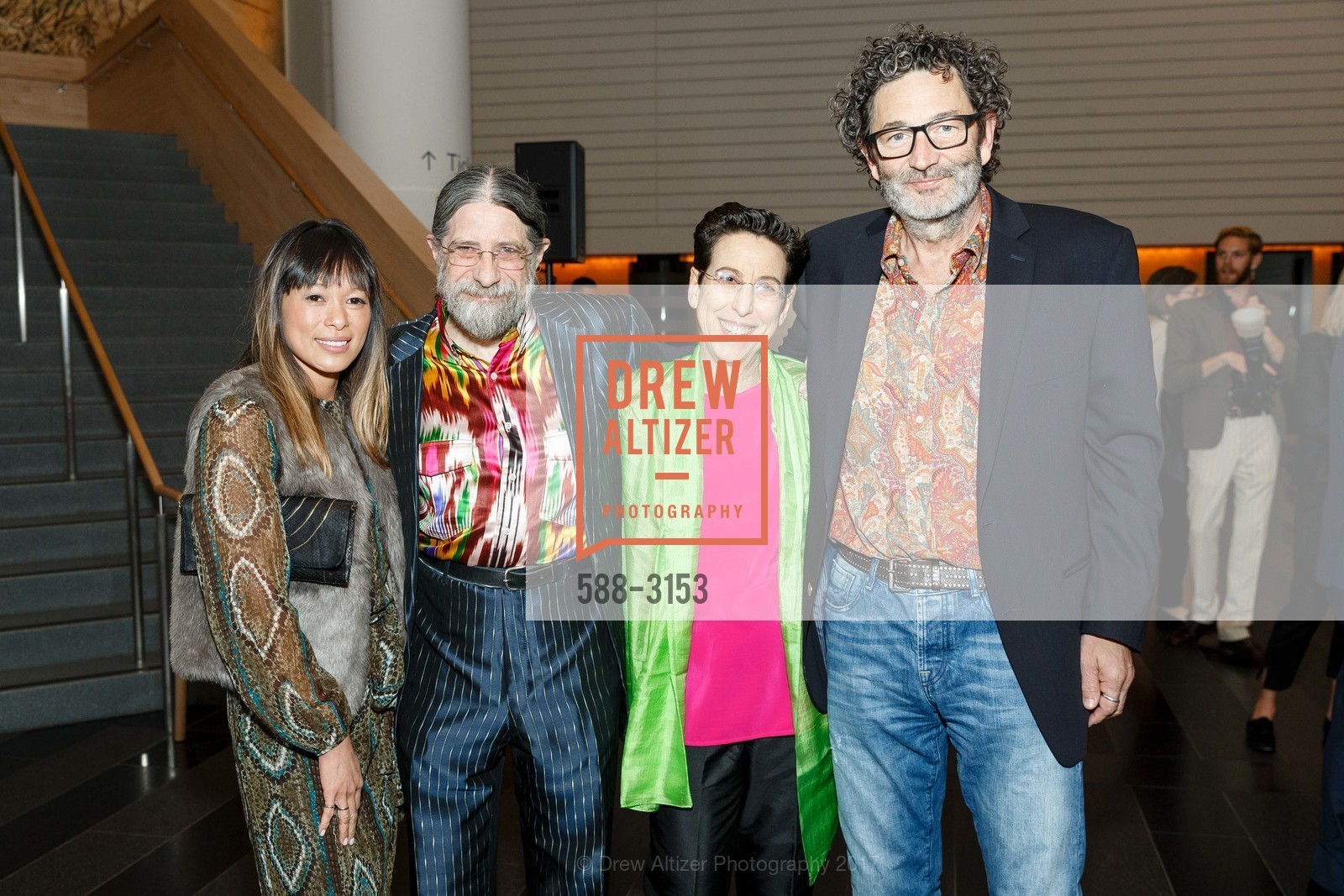 Sondra Moy, Christopher Rauschenberg, Janet Stein, Rick Begneaud, Rauschenberg Exhibit Preview and Reception at SFMOMA, SFMOMA, November 15th, 2017, Photo #588-3153 Sondra Moy, Christopher Rauschenberg, Janet Stein, Rick Begneaud, Photo #588-3153