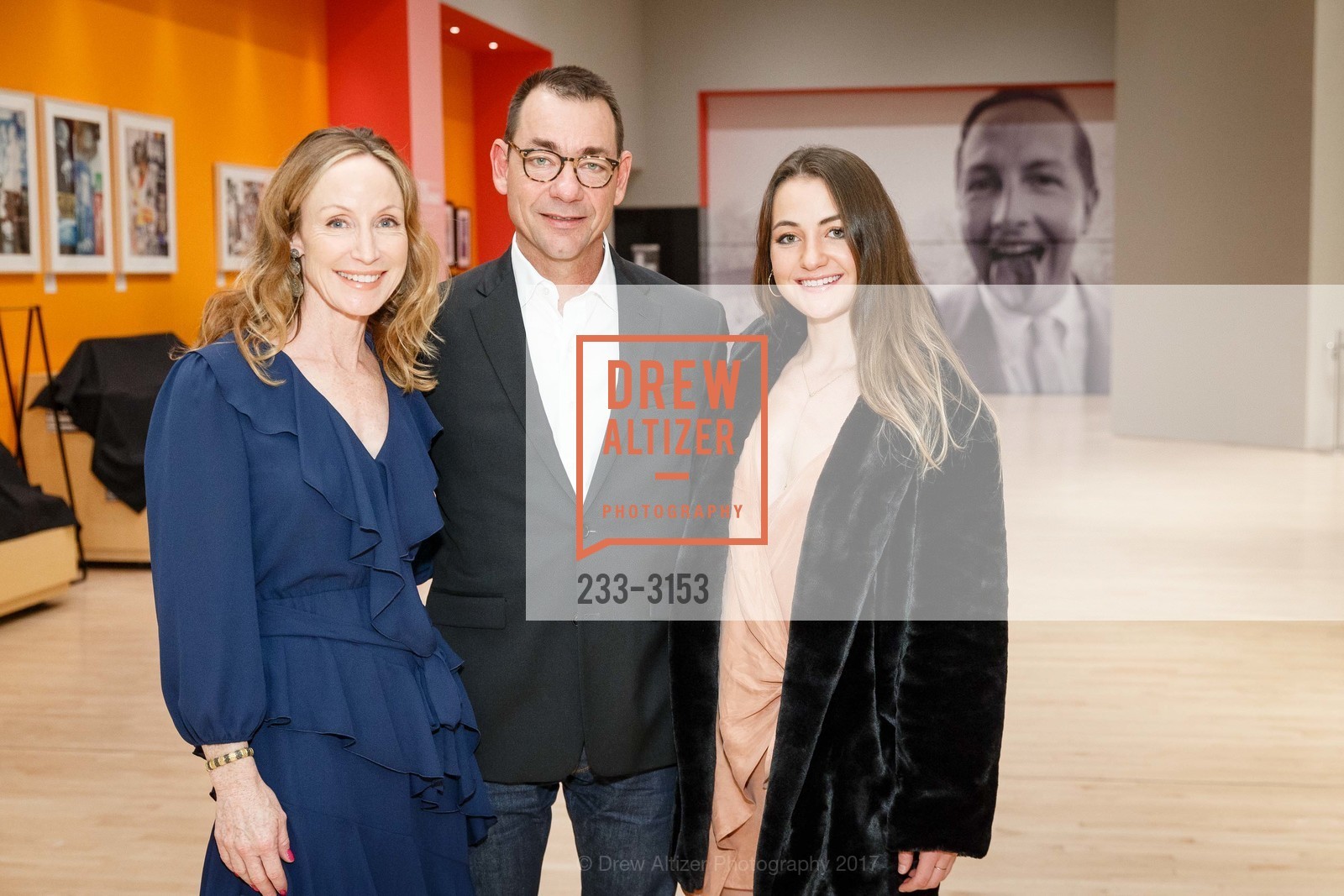 Pam Wattis, Paul Wattis, Alexandra Wattis, Rauschenberg Exhibit Preview and Reception at SFMOMA, SFMOMA, November 15th, 2017, Photo #233-3153 Pam Wattis, Paul Wattis, Alexandra Wattis, Photo #233-3153