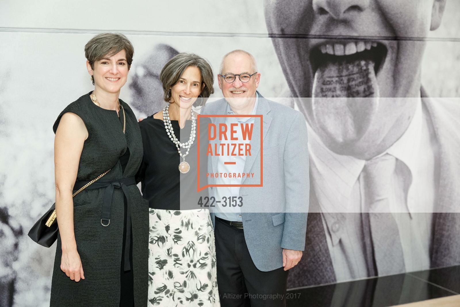 Leah Dickerman, Alice Kish, Gary Garrels, Rauschenberg Exhibit Preview and Reception at SFMOMA, SFMOMA, November 15th, 2017, Photo #422-3153 Leah Dickerman, Alice Kish, Gary Garrels, Photo #422-3153