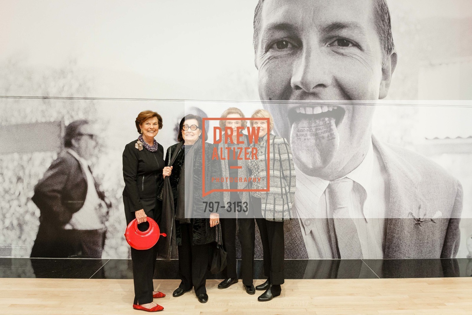 Mary Robinson, Pat Wilson, Doris Fisher, Dagmar Dolby, Rauschenberg Exhibit Preview and Reception at SFMOMA, SFMOMA, November 15th, 2017, Photo #797-3153 Mary Robinson, Pat Wilson, Doris Fisher, Dagmar Dolby, Photo #797-3153