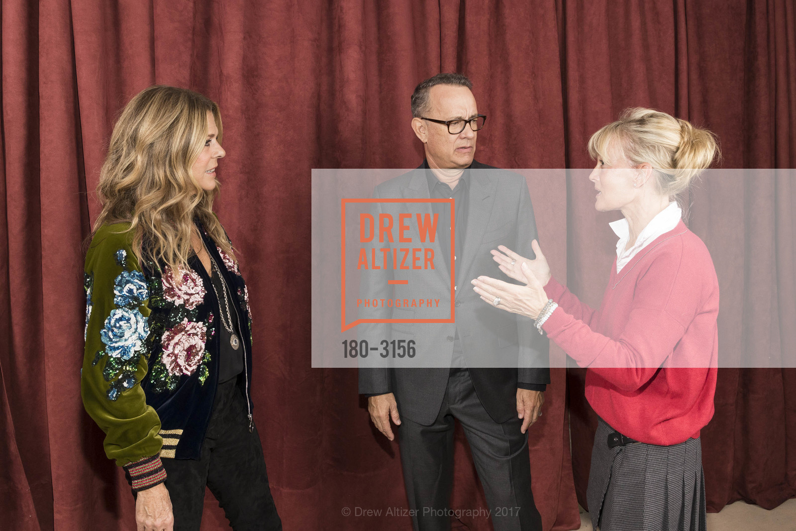 Rita Wilson, Tom Hanks, Laura Grant van Camp, UNDER ONE UMBRELLA Featuring Rita Wilson and Tom Hanks, Sharon Heights Golf and County Club. 2900 Sand Hill Road, November 17th, 2017, Photo #180-3156 Rita Wilson, Tom Hanks, Laura Grant van Camp, Photo #180-3156