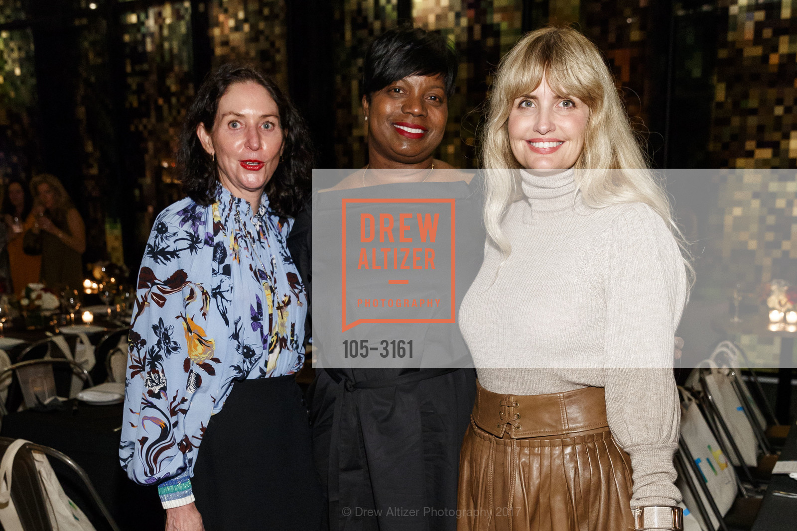 Valerie Fahey, Jennifer Adams, Mandy Edmund, McMullen Boutique 10th Year Anniversary Dinner hosted by FARFETCH, International Smoke. 301 Mission Street, November 16th, 2017, Photo #105-3161 Valerie Fahey, Jennifer Adams, Mandy Edmund, Photo #105-3161