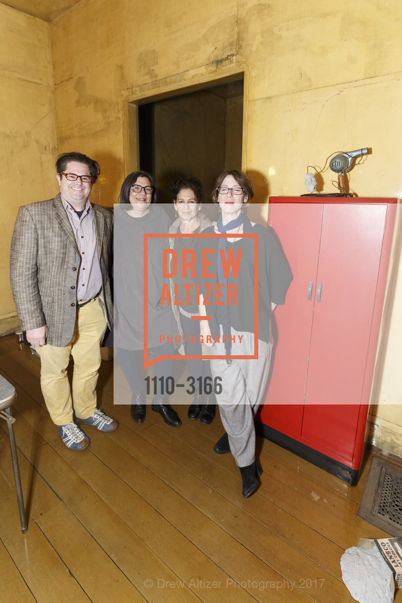 Noah Lang, Deborah Rappaport, Amy Trachtenberg, Wendy Norris, Preview Opening for Michael E. Smith at The David Ireland House, David Ireland House. 500 Capp Street, November 17th, 2017, Photo #1110-3166 Noah Lang, Deborah Rappaport, Amy Trachtenberg, Wendy Norris, Photo #1110-3166