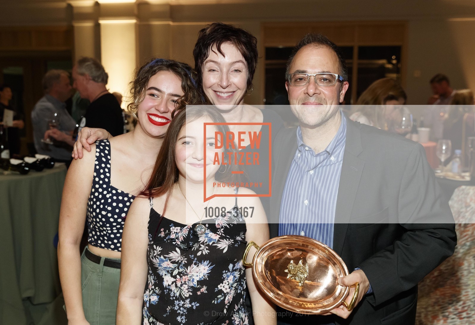 Olive Mogannam, Zoey Mogannam, Annie Rocker, Sam Mogannam, ChefsGiving Gala: Cooking and Pouring for a Cause, San Francisco Ferry Building. 1 Ferry Building, November 19th, 2017, Photo #1008-3167 Olive Mogannam, Zoey Mogannam, Annie Rocker, Sam Mogannam, Photo #1008-3167