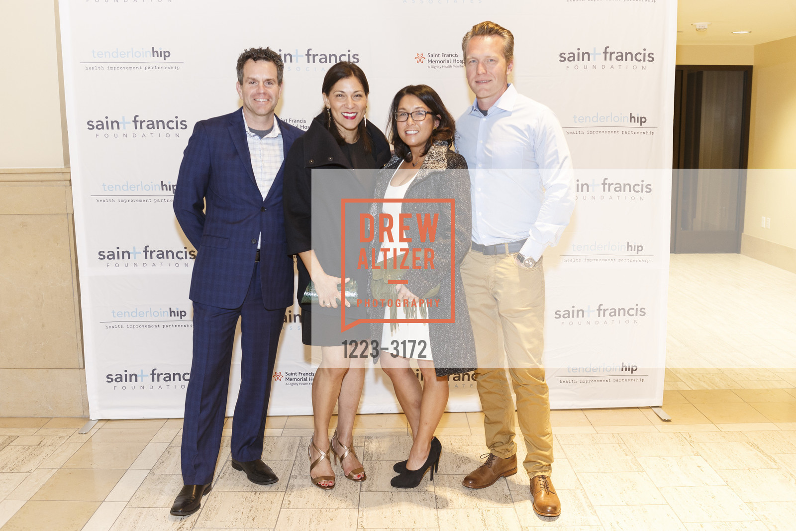 David Dallafior, Amira Dallafior, Joanne Sun, Mike Sowalsky, St. Francis Foundation's White Caps & Night Caps 2017, Benetly Reserve. 301 Battery Street United States, November 18th, 2017, Photo #1223-3172 David Dallafior, Amira Dallafior, Joanne Sun, Mike Sowalsky, Photo #1223-3172