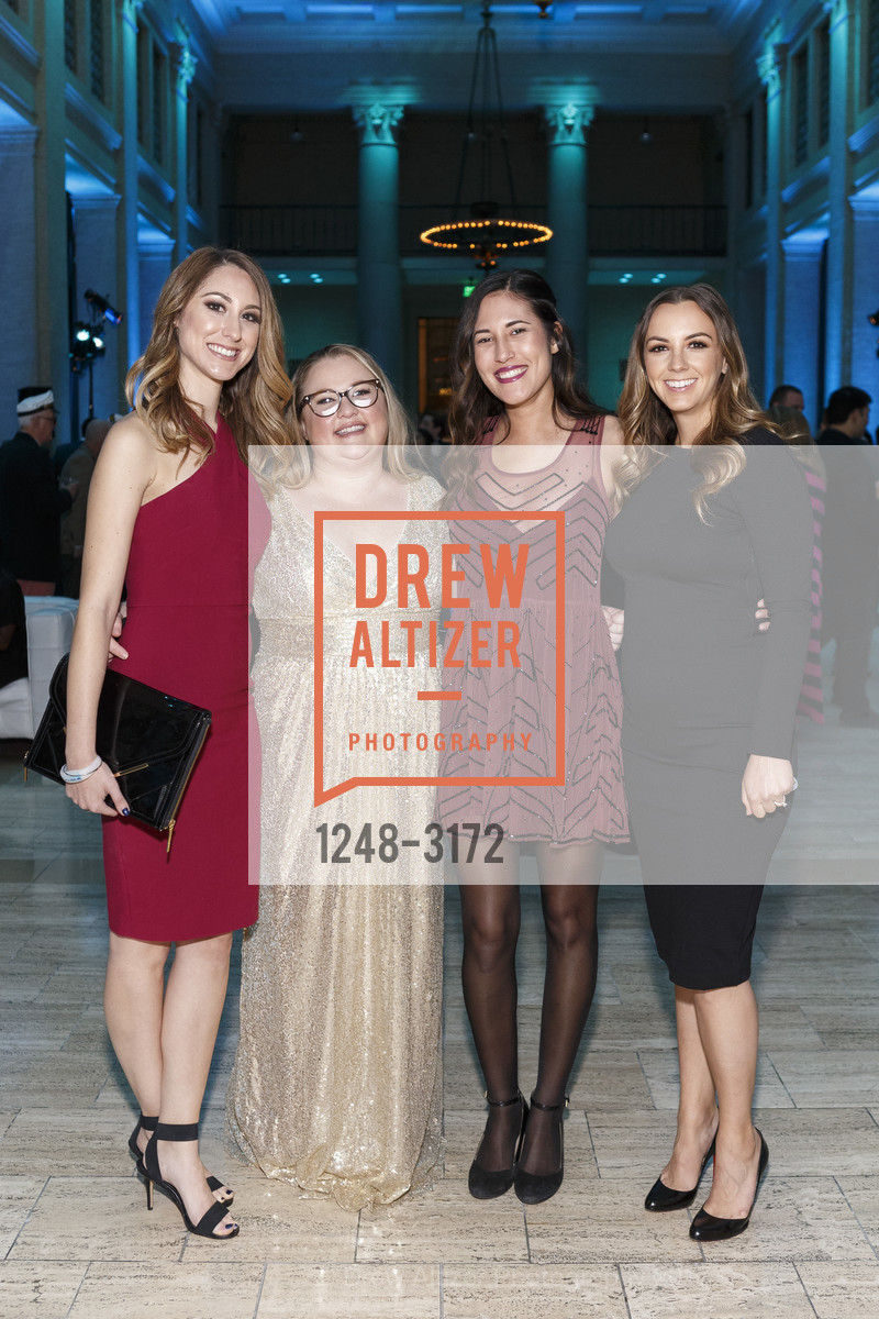 Julia Barahona, Sydney Vranna, Stacey Washburn, Camille Schaukowitch, St. Francis Foundation's White Caps & Night Caps 2017, Benetly Reserve. 301 Battery Street United States, November 18th, 2017, Photo #1248-3172 Julia Barahona, Sydney Vranna, Stacey Washburn, Camille Schaukowitch, Photo #1248-3172