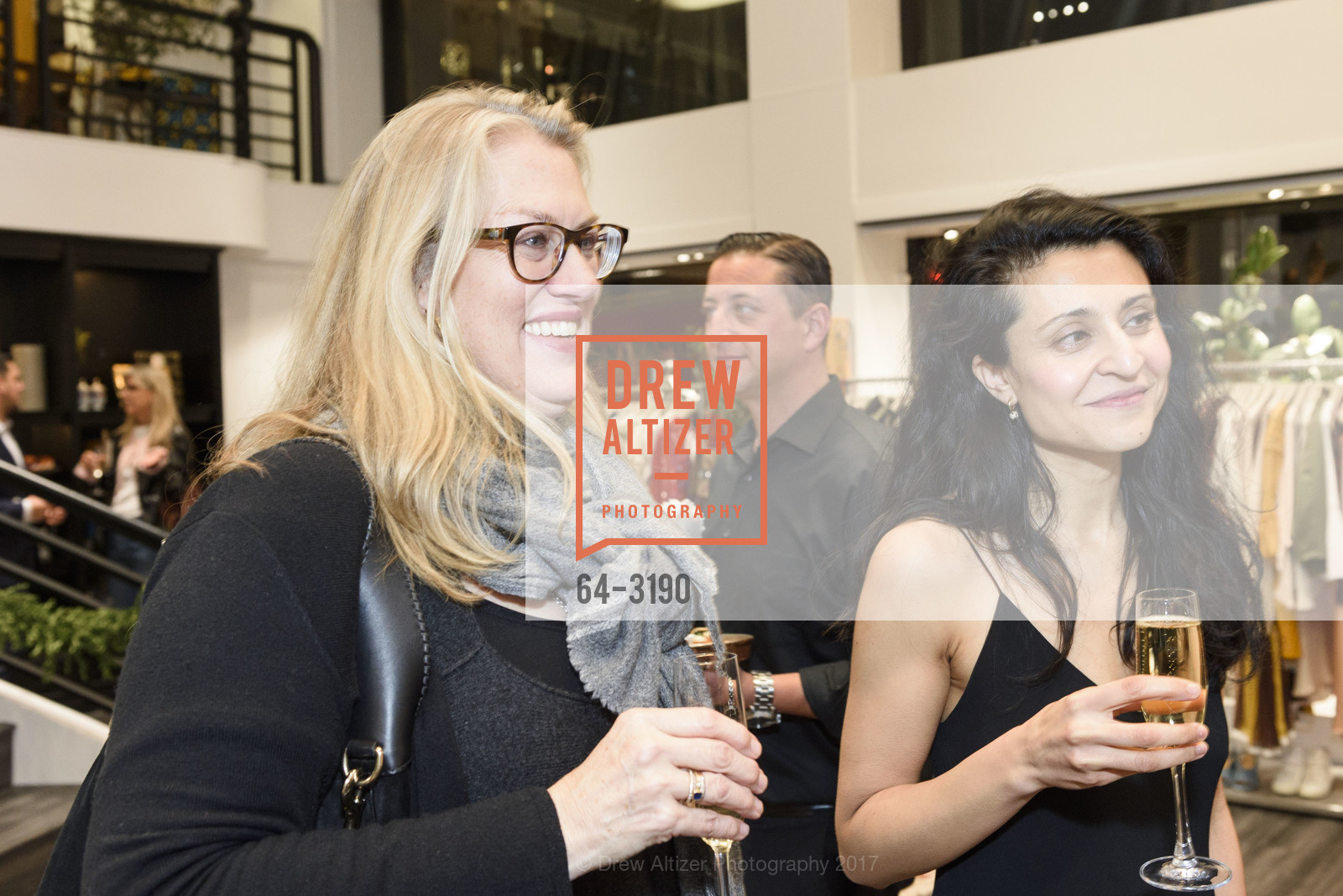 Dana Dufrane, Rati Levesque, The RealReal Pop Up Opening Party, The RealReal Pop Up Shop. 222 Stockton Street, November 30th, 2017, Photo #64-3190 Dana Dufrane, Rati Levesque, Photo #64-3190