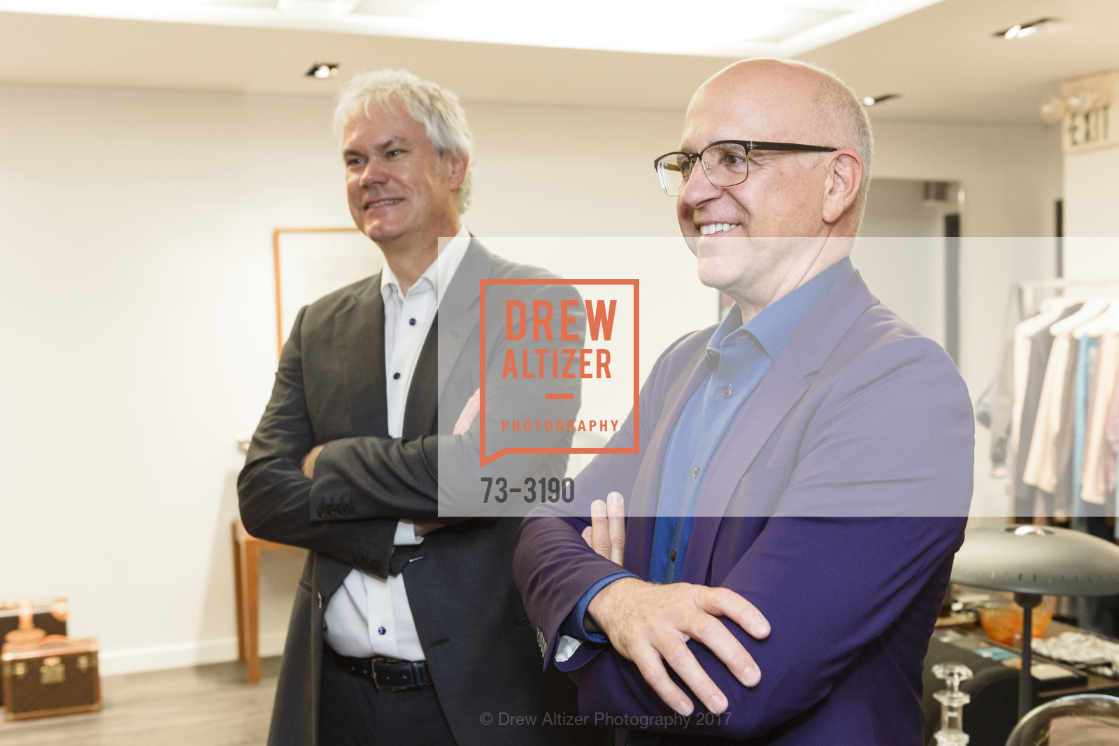 Chip Smith, Ken Monnens, The RealReal Pop Up Opening Party, The RealReal Pop Up Shop. 222 Stockton Street, November 30th, 2017, Photo #73-3190 Chip Smith, Ken Monnens, Photo #73-3190