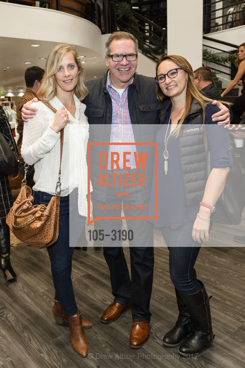 Dorothy Potter, Mark Viale, Nadia Vatired, The RealReal Pop Up Opening Party, The RealReal Pop Up Shop. 222 Stockton Street, November 30th, 2017, Photo #105-3190 Dorothy Potter, Mark Viale, Nadia Vatired, Photo #105-3190