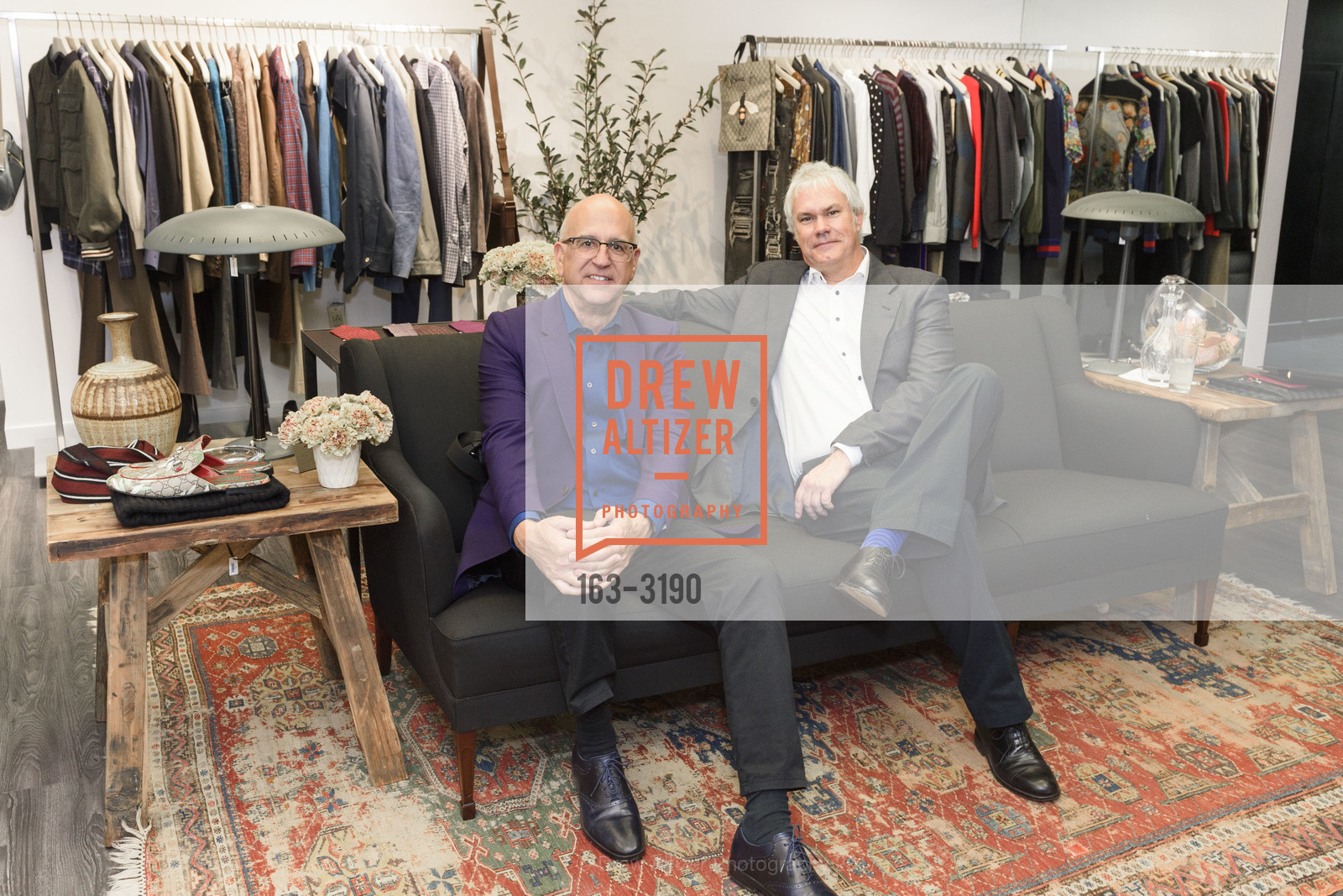Ken Monnens, Chip Smith, The RealReal Pop Up Opening Party, The RealReal Pop Up Shop. 222 Stockton Street, November 30th, 2017, Photo #163-3190 Ken Monnens, Chip Smith, Photo #163-3190