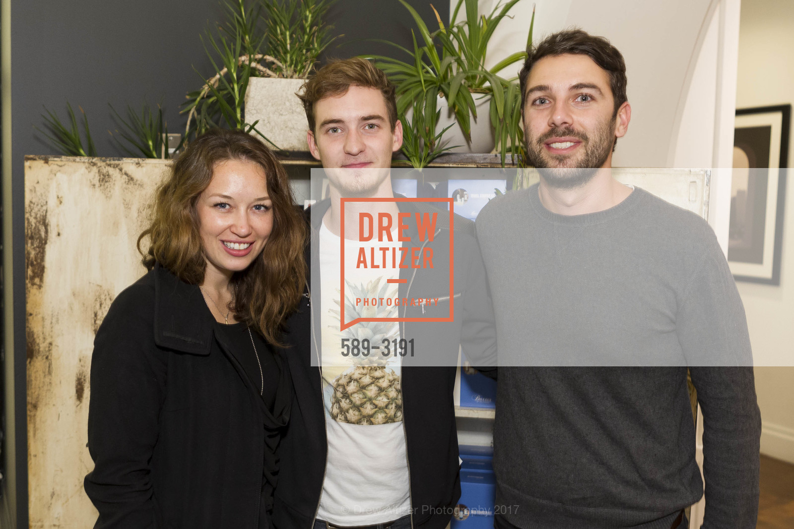 Ayla Matthews, John Meurer, Irvin Slobodskaya, Banana Republic x Baxter of California Pop Up Party, Banana Republic. 256 Grant Avenue, November 30th, 2017, Photo #589-3191 Ayla Matthews, John Meurer, Irvin Slobodskaya, Photo #589-3191