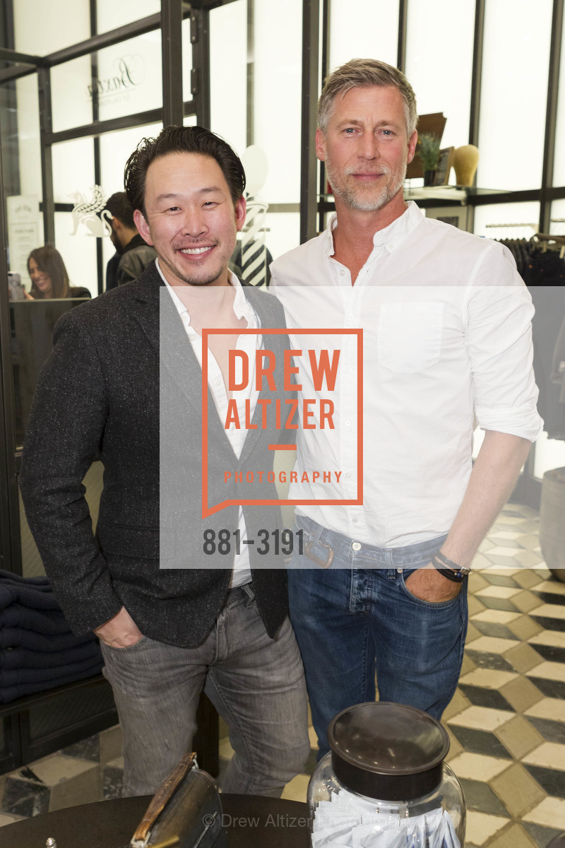 Brent Kawahara, Peter Alwast, Banana Republic x Baxter of California Pop Up Party, Banana Republic. 256 Grant Avenue, November 30th, 2017, Photo #881-3191 Brent Kawahara, Peter Alwast, Photo #881-3191