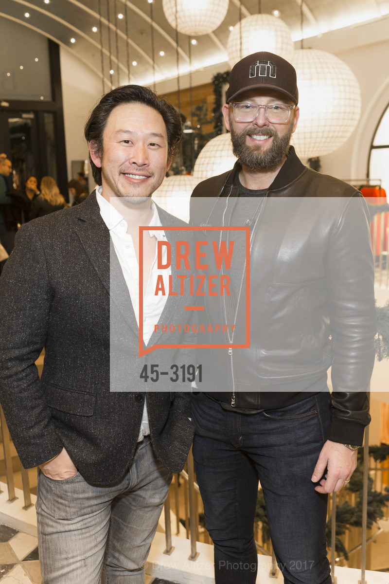 Brent Kawahara, David Matthews, Banana Republic x Baxter of California Pop Up Party, Banana Republic. 256 Grant Avenue, November 30th, 2017, Photo #45-3191 Brent Kawahara, David Matthews, Photo #45-3191