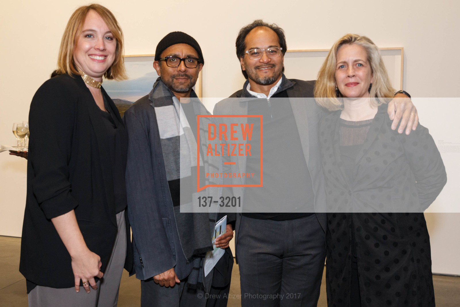 Katie Hood Morgan, Chris Perez, Rene De Guzman, Marnie Burke de Guzman, Isaac Julien "Playtime" Opening Reception at Fort Mason Center for Arts and Culture, Fort Mason Center for Arts & Culture. 2 Marina Blvd., San Francisco, CA 94123, November 30th, 2017, Photo #137-3201 Katie Hood Morgan, Chris Perez, Rene De Guzman, Marnie Burke de Guzman, Photo #137-3201