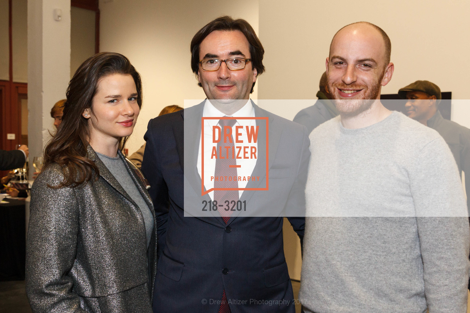 Daphne Palmer, Aevhric Coleman, David Colt, Isaac Julien "Playtime" Opening Reception at Fort Mason Center for Arts and Culture, Fort Mason Center for Arts & Culture. 2 Marina Blvd., San Francisco, CA 94123, November 30th, 2017, Photo #218-3201 Daphne Palmer, Aevhric Coleman, David Colt, Photo #218-3201