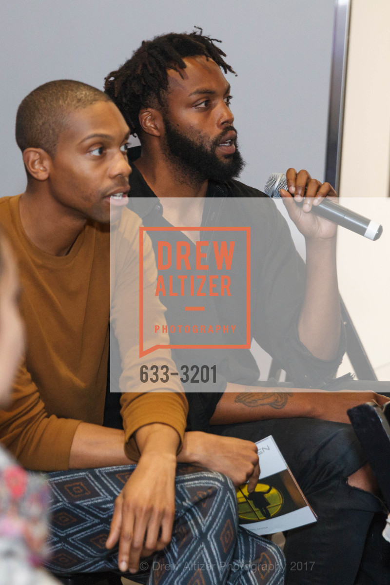 Ryan Austin Dennis, Christian Johnson, Isaac Julien "Playtime" Opening Reception at Fort Mason Center for Arts and Culture, Fort Mason Center for Arts & Culture. 2 Marina Blvd., San Francisco, CA 94123, November 30th, 2017, Photo #633-3201 Ryan Austin Dennis, Christian Johnson, Photo #633-3201