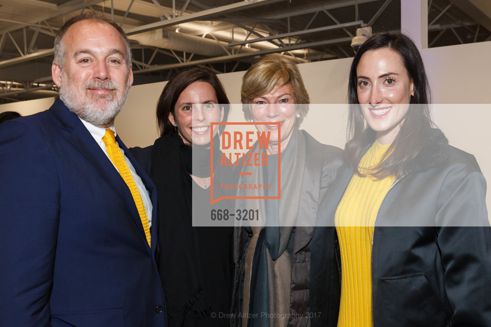 Tom Heman, Jessica Silverman, Pam Kramlich, Kaitlyn Krieger, Isaac Julien "Playtime" Opening Reception at Fort Mason Center for Arts and Culture, Fort Mason Center for Arts & Culture. 2 Marina Blvd., San Francisco, CA 94123, November 30th, 2017, Photo #668-3201 Tom Heman, Jessica Silverman, Pam Kramlich, Kaitlyn Krieger, Photo #668-3201