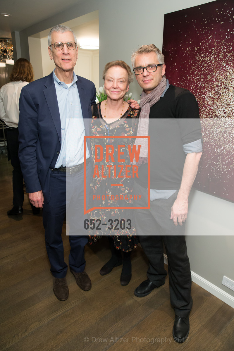 Stephen Beal, Dee Hoover, Anthony Huberman, Stardust to Steel: The San Francisco Advocacy for National Museum of Women in the Arts Inaugural Exhibition, California College of the Arts Hubbell Street Gallery. 161 Hubbell Street, SF 94107, November 30th, 2017, Photo #652-3203 Stephen Beal, Dee Hoover, Anthony Huberman, Photo #652-3203