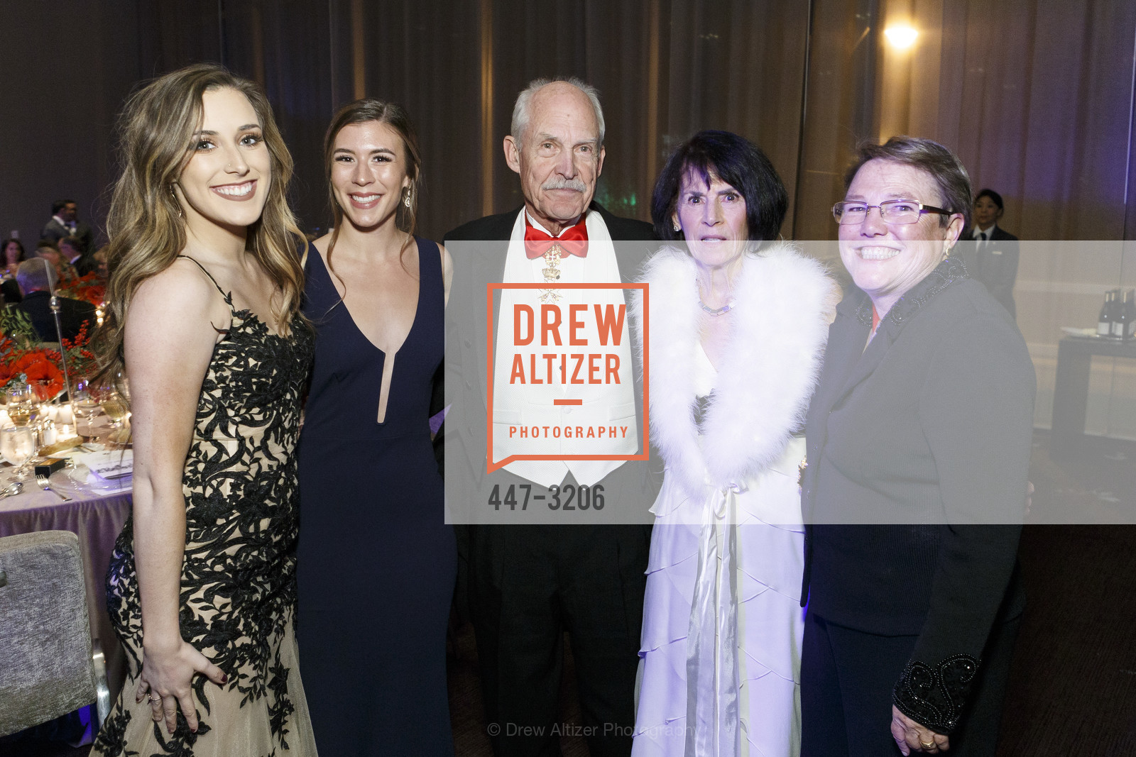 Michaela Shields, Megan Kirwan, Bill Buchanan, Claire Buchanan, Kelly Sheilds, Sovereign Order Of St John of Jerusalem Knights Hospitaller White Cross Ball, St. Regis. 125 3rd St, San Francisco, CA 94103, Photo #447-3206 Michaela Shields, Megan Kirwan, Bill Buchanan, Claire Buchanan, Kelly Sheilds, Photo #447-3206