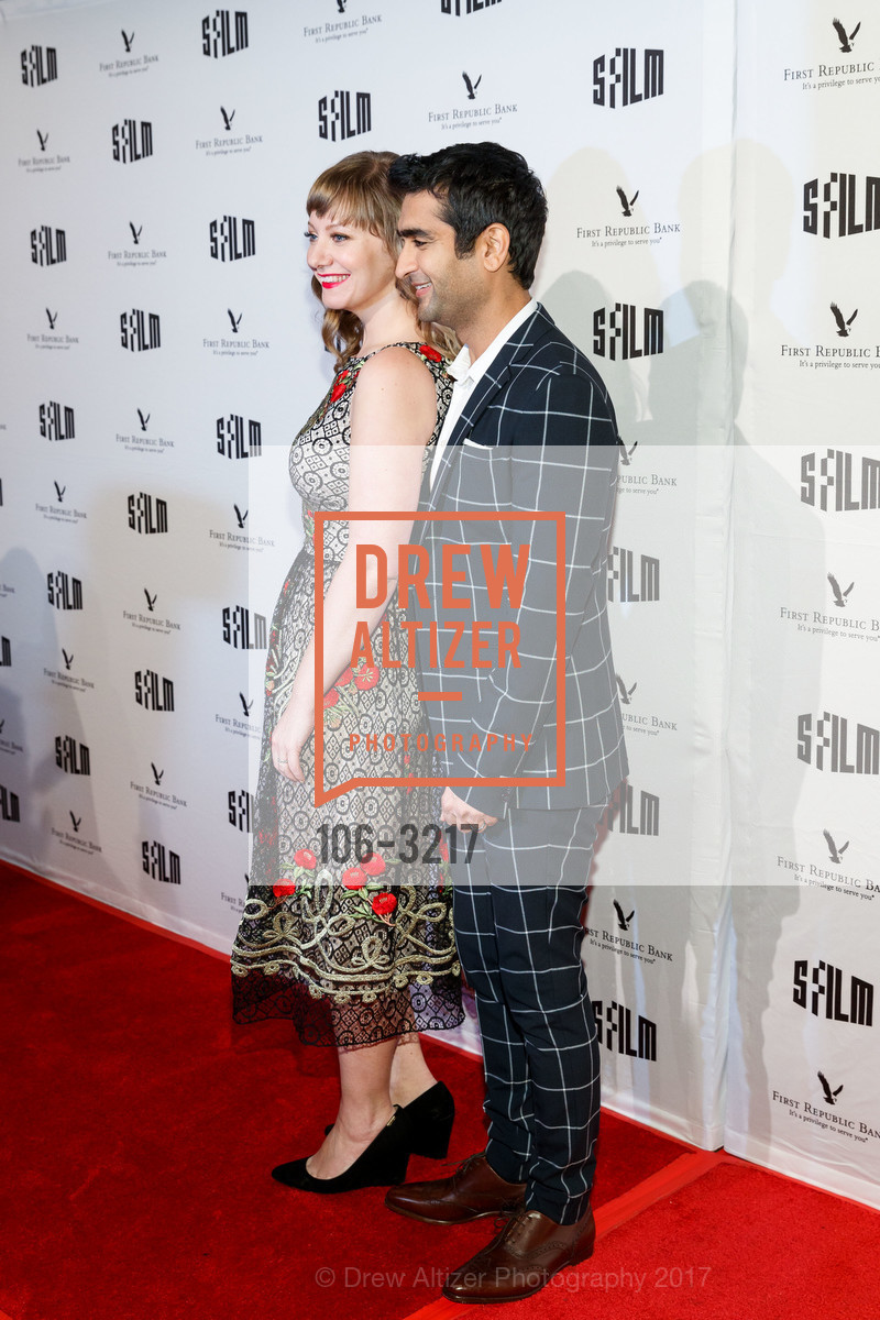 Emily V. Gordon, Kumail Nanjiani, SFFILM Awards Night 2017, Palace of Fine Arts. 3301 Lyon Street, December 5th, 2017, Photo #106-3217 Emily V. Gordon, Kumail Nanjiani, Photo #106-3217