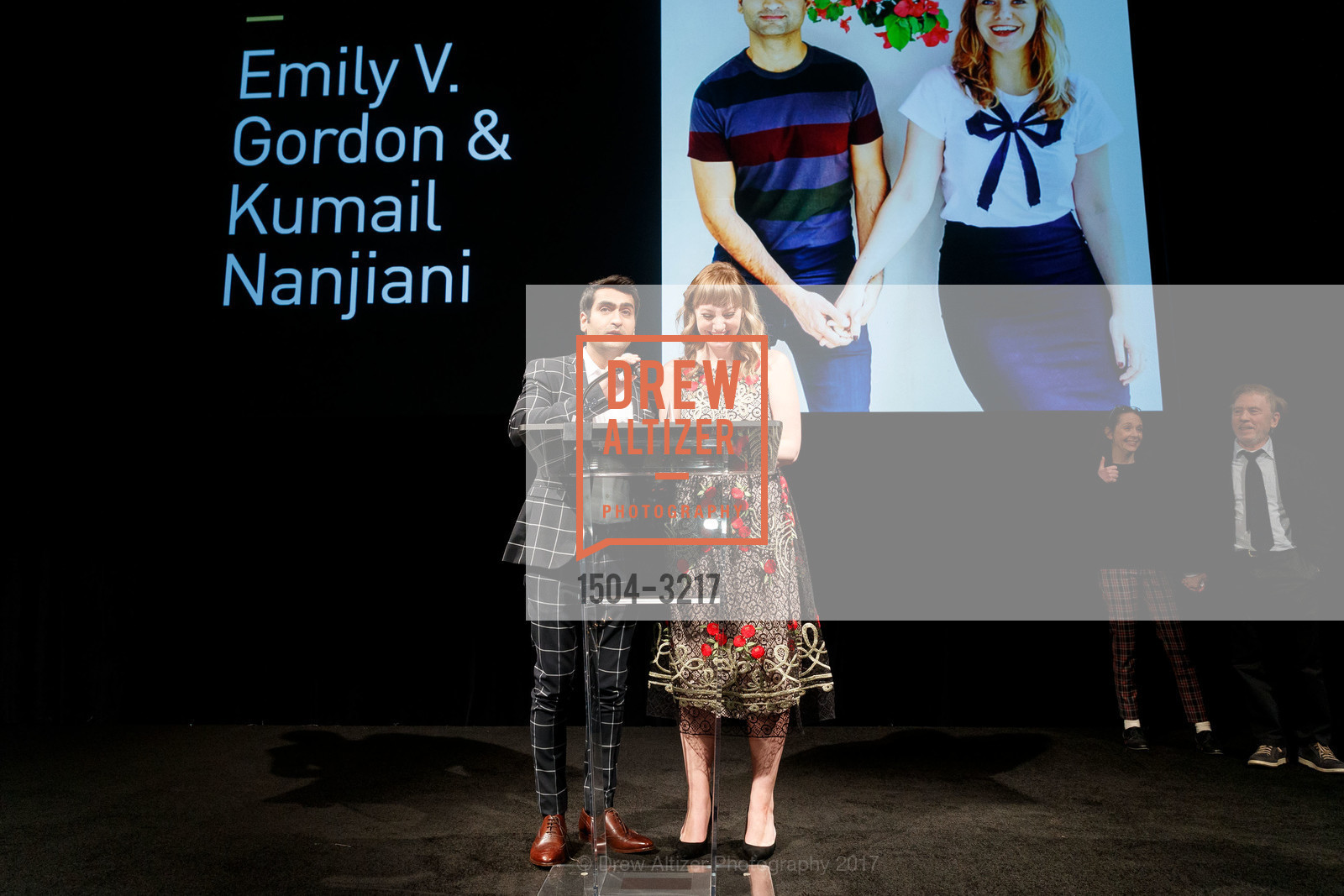 Kumail Nanjiani, Emily V. Gordon, SFFILM Awards Night 2017, Palace of Fine Arts. 3301 Lyon Street, December 5th, 2017, Photo #1504-3217 Kumail Nanjiani, Emily V. Gordon, Photo #1504-3217